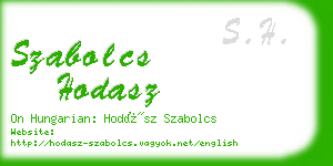 szabolcs hodasz business card